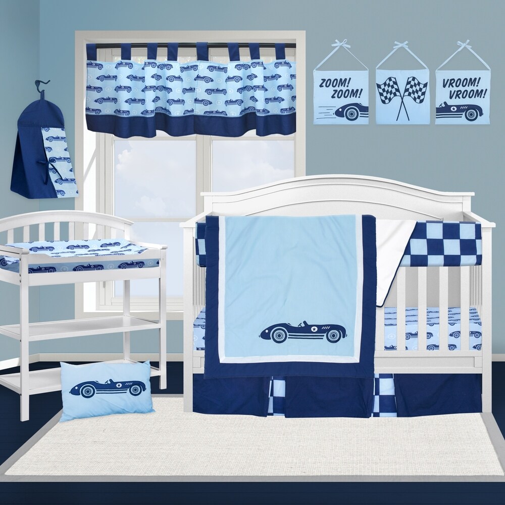 race car baby bedding