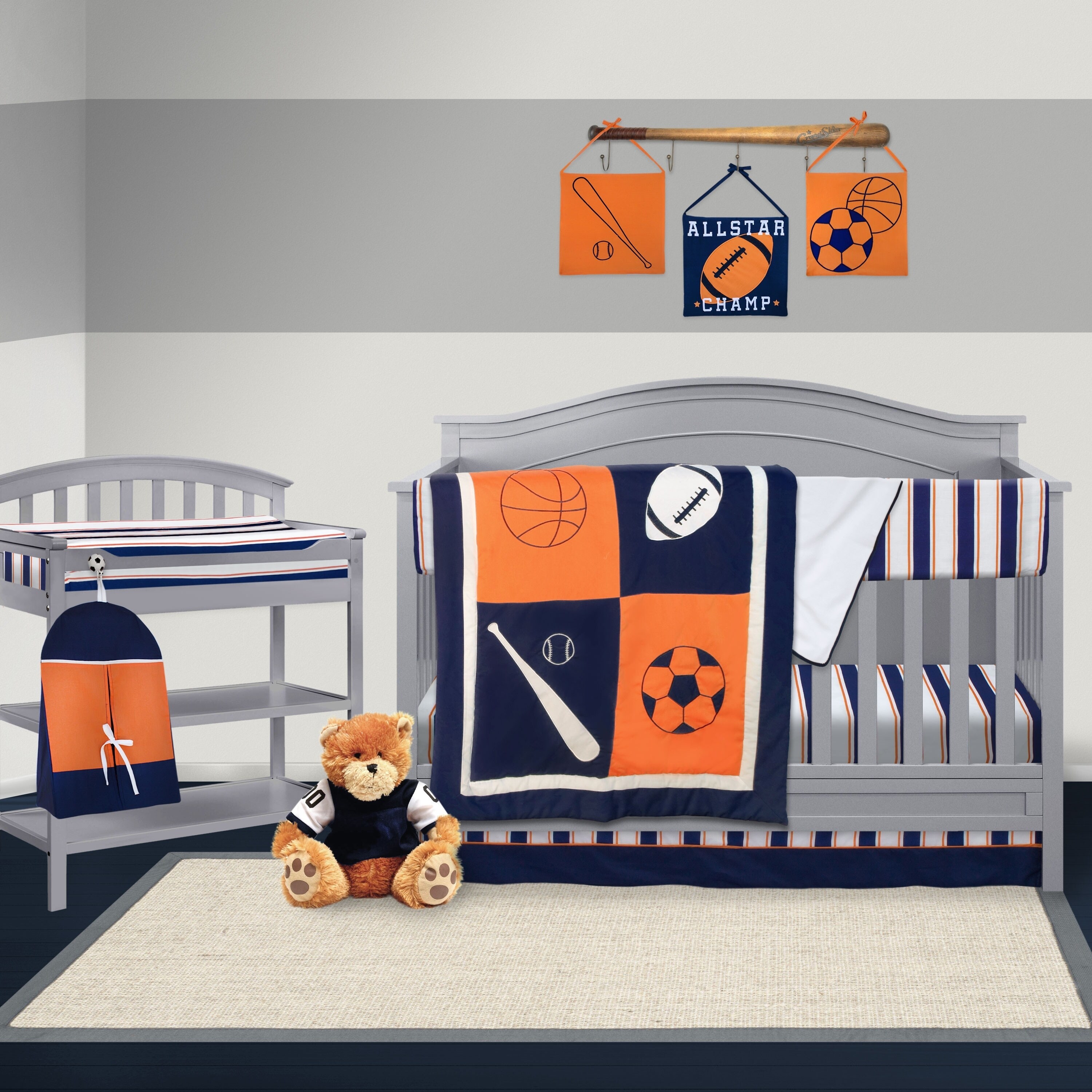 all star crib bedding