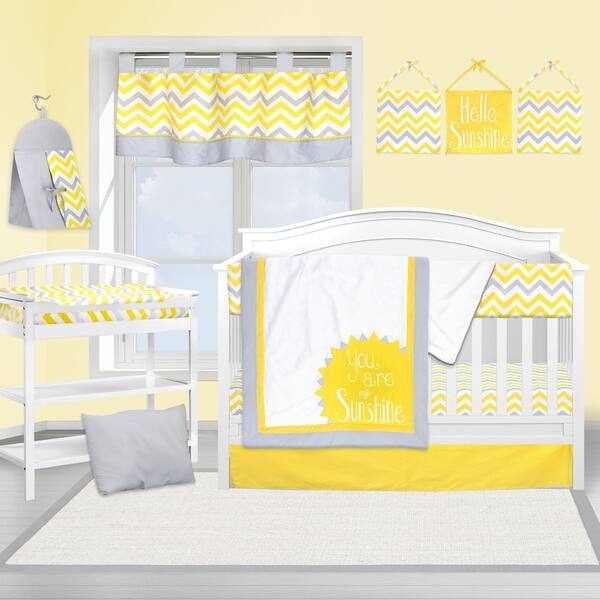 Shop Yellow And Grey Chevron Crib Baby Bedding Set By Pam Grace