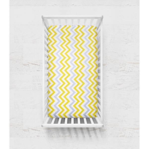 Shop Yellow And Grey Chevron Crib Baby Bedding Set By Pam Grace