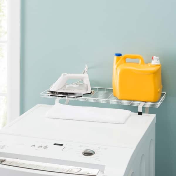 Over The Washer And Dryer Laundry Storage Shelf White Free Dryer Laundry Storage Shelf
