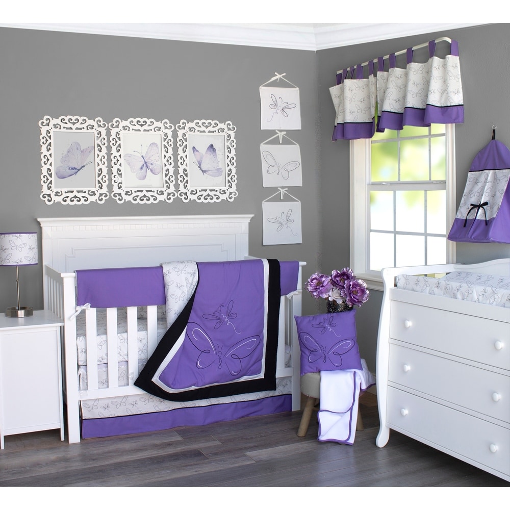 Dark purple crib store sheet