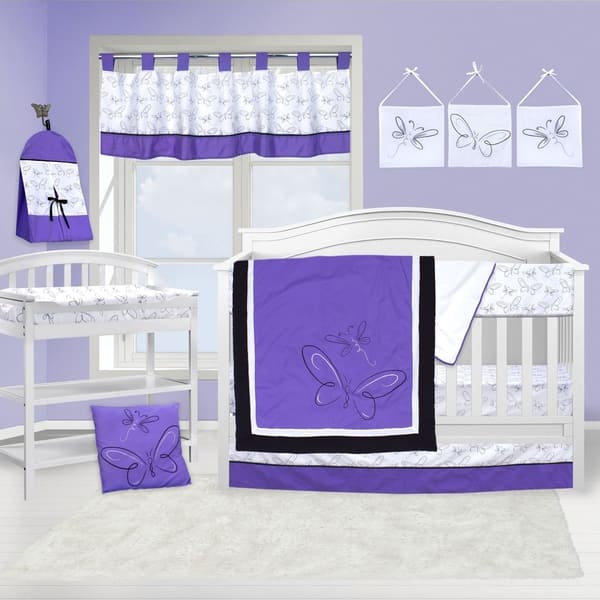 Sweet Butterfly Crib Baby Bedding Set By Pam Grace Creations Overstock 28125259