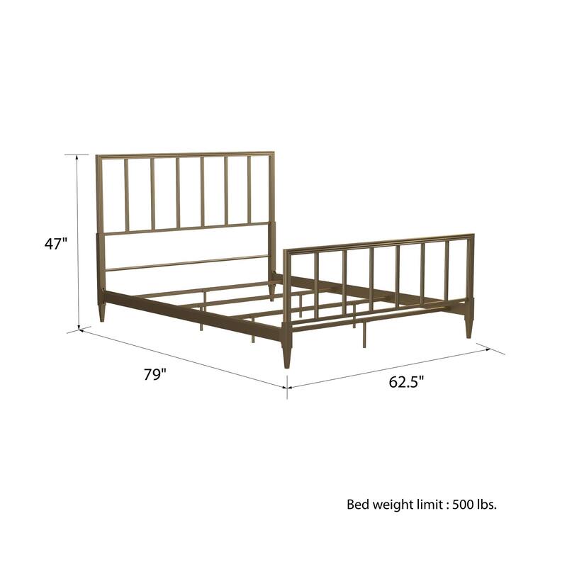 CosmoLiving by Cosmopolitan Blair Brass Metal Bed