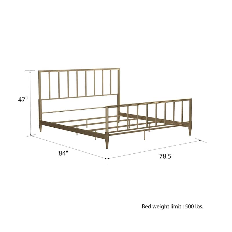 CosmoLiving by Cosmopolitan Blair Brass Metal Bed