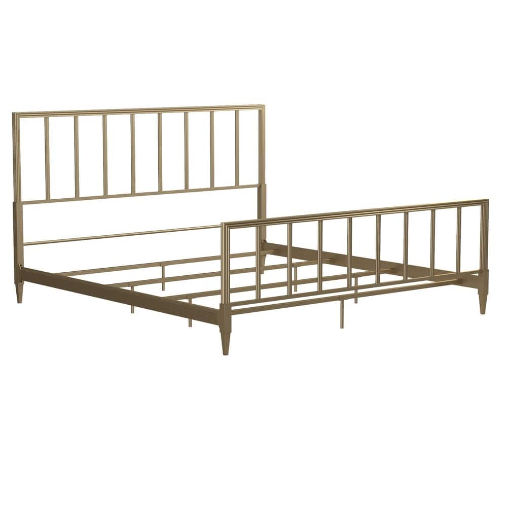 CosmoLiving by Cosmopolitan Blair Brass Metal Bed