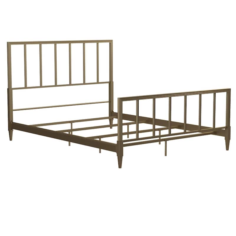 CosmoLiving by Cosmopolitan Blair Brass Metal Bed - Queen/Full