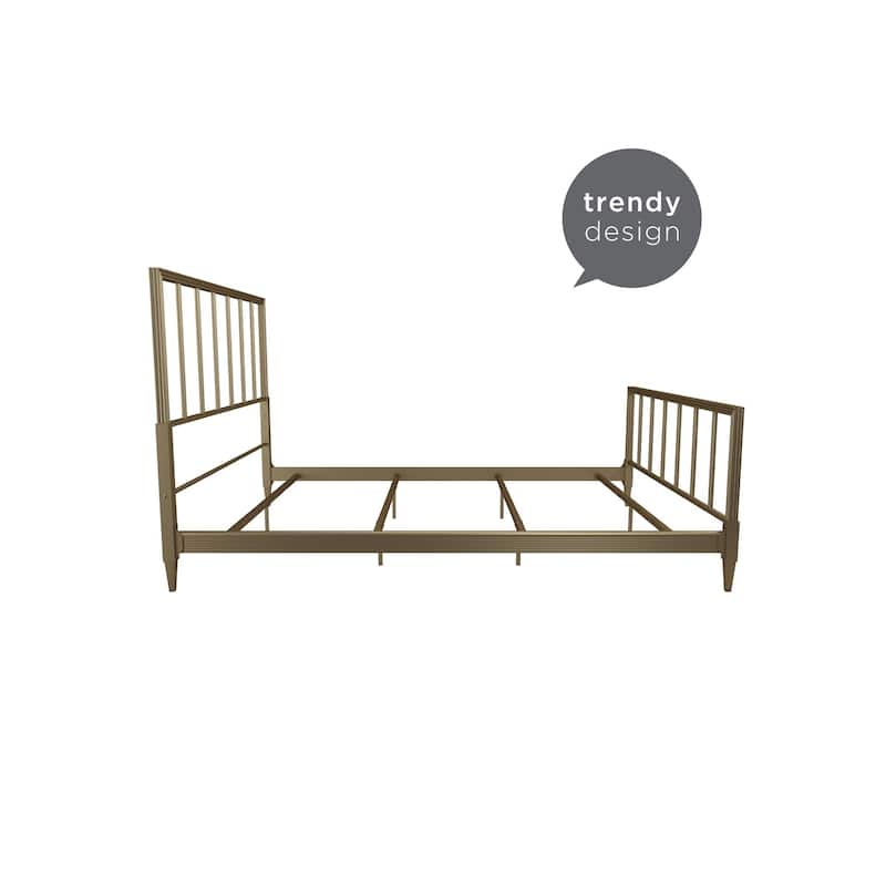 CosmoLiving by Cosmopolitan Blair Brass Metal Bed