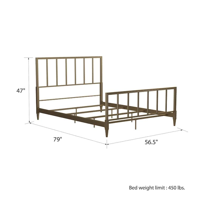 CosmoLiving by Cosmopolitan Blair Brass Metal Bed