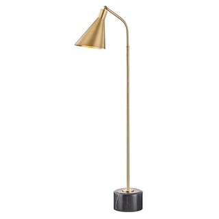 Hudson Valley Stanton 1-light Aged Brass Floor Lamp, Aged Brass Metal