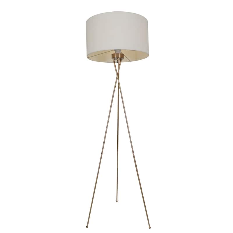 Meela Polished Brass 1-light Floor Lamp