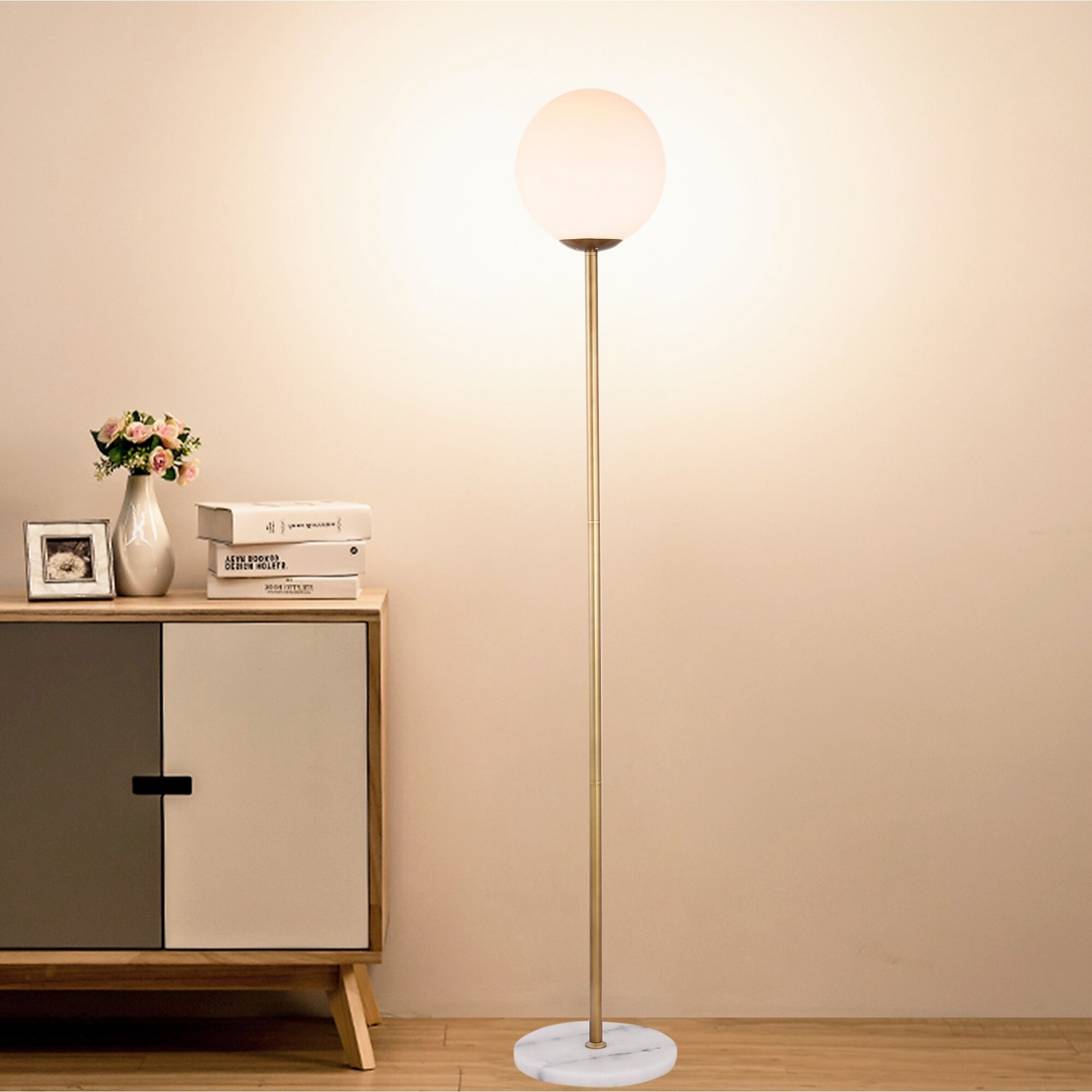 antique gold floor lamp