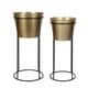 preview thumbnail 5 of 10, Kate and Laurel Sheely Metal Planter Stands with Pots - 2 Piece