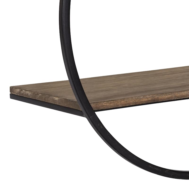 Kate and Laurel Wicks Round Floating Wall Shelf