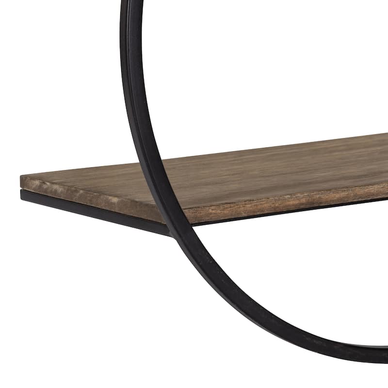 Kate and Laurel Wicks Round Floating Wall Shelf