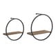 Kate and Laurel Wicks Round Floating Wall Shelf - Thumbnail 3