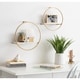 Kate and Laurel Wicks Round Floating Wall Shelf - Thumbnail 4