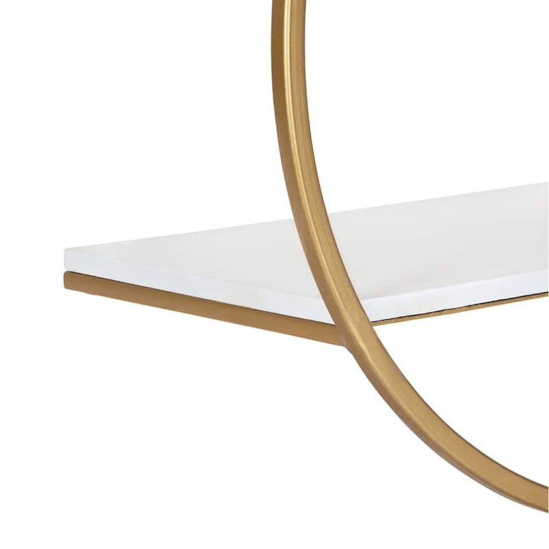 Kate and Laurel Wicks Round Floating Wall Shelf