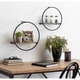 Kate and Laurel Wicks Round Floating Wall Shelf - Thumbnail 0