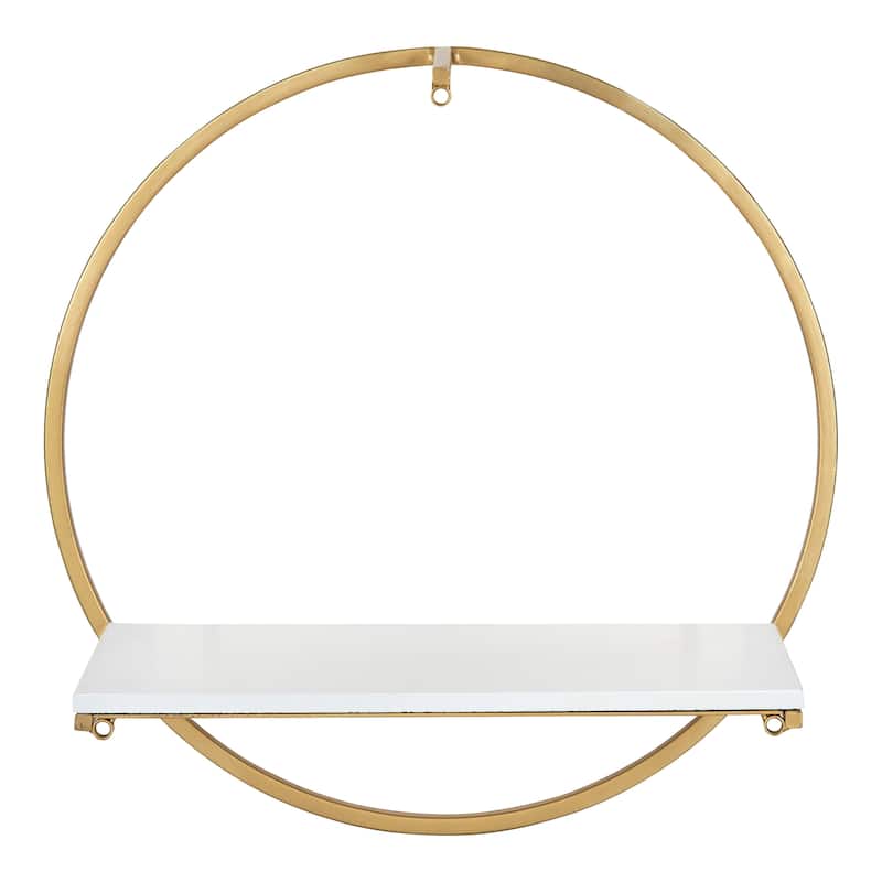 Kate and Laurel Wicks Round Floating Wall Shelf