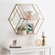 preview thumbnail 1 of 10, Kate and Laurel Lintz Hexagon Shelves with Mirror