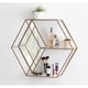 preview thumbnail 2 of 10, Kate and Laurel Lintz Hexagon Shelves with Mirror