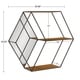 preview thumbnail 10 of 10, Kate and Laurel Lintz Hexagon Shelves with Mirror
