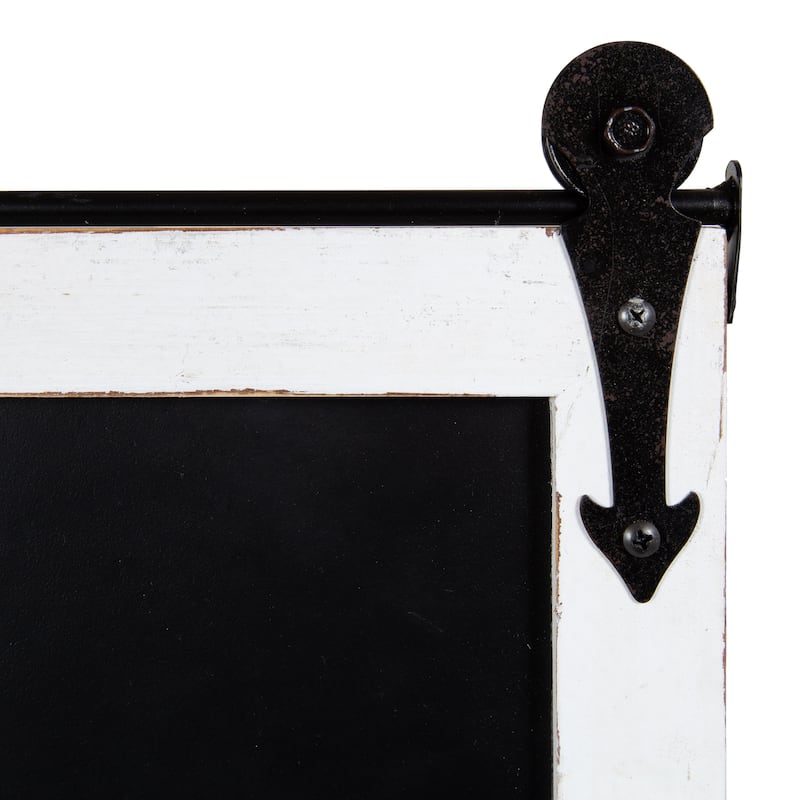 Kate and Laurel Cates Barn Door Wood Framed Chalkboard - 21.5x32