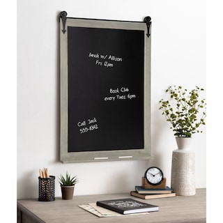 Kate and Laurel Cates Barn Door Wood Framed Chalkboard - 21.5x32