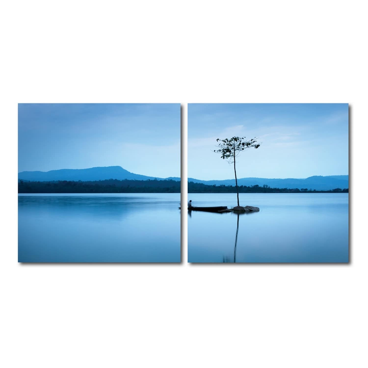 Покой 40 телефон. Акрил деревья озеро. Модульная картина kartina Style умиротворение воды.