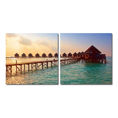 MORNING GLORY Frameless Canvas Wall Art - Multi