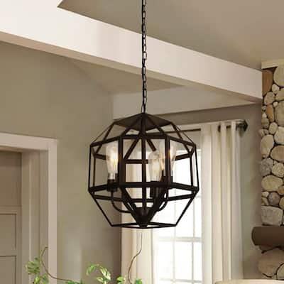 Ukani Matte Brown 3-light Chandelier