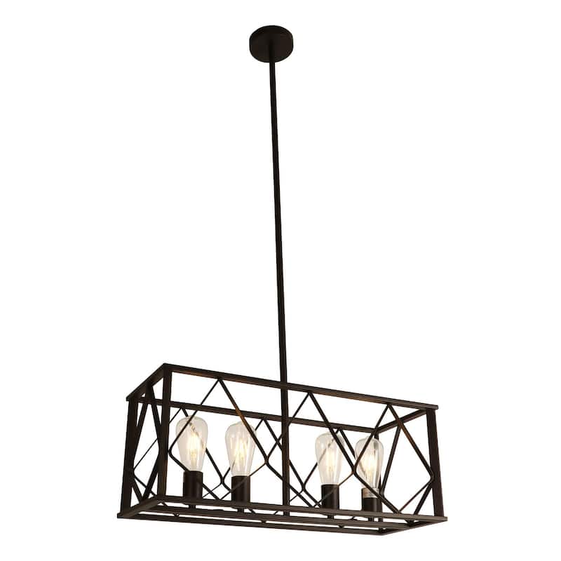 Isari Matte Brown 4-light Chandelier