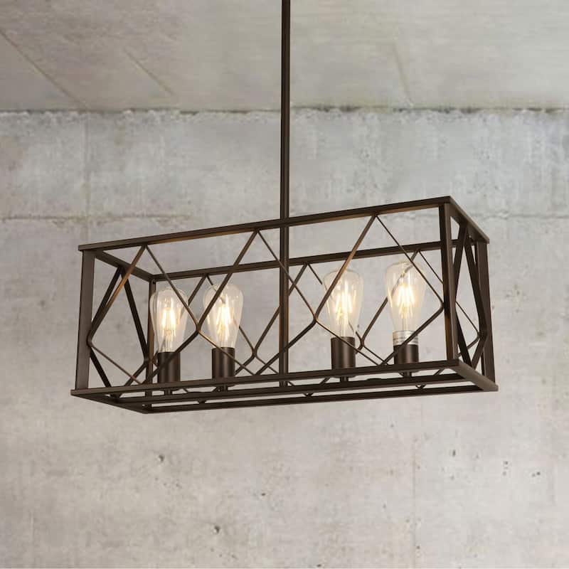 Isari Matte Brown 4-light Chandelier