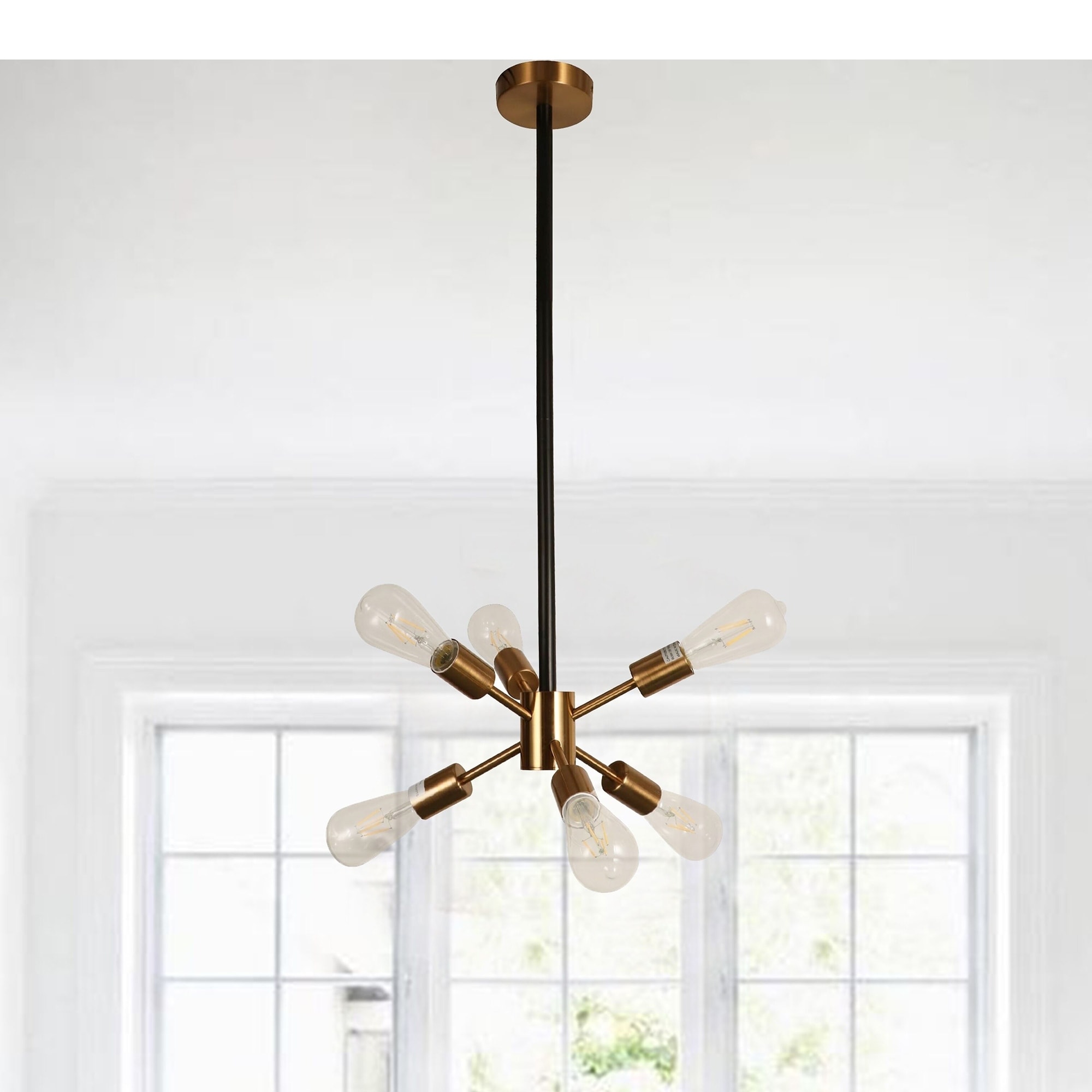 Warehouse of Tiffany Eukleid Gold 6-light Chandelier