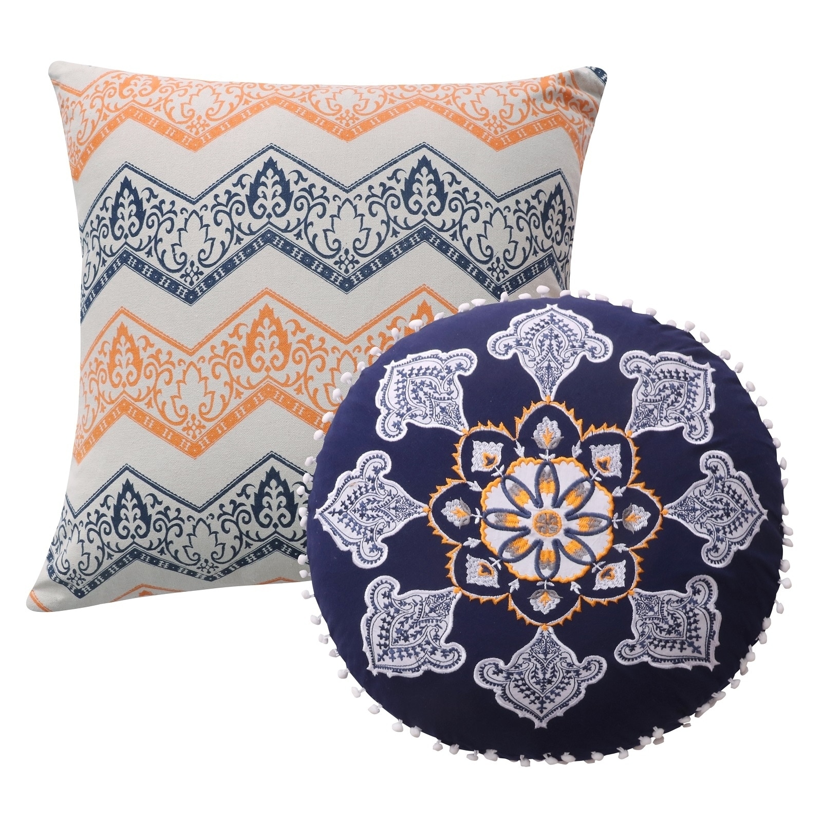 Outdoor round sale throw pillows