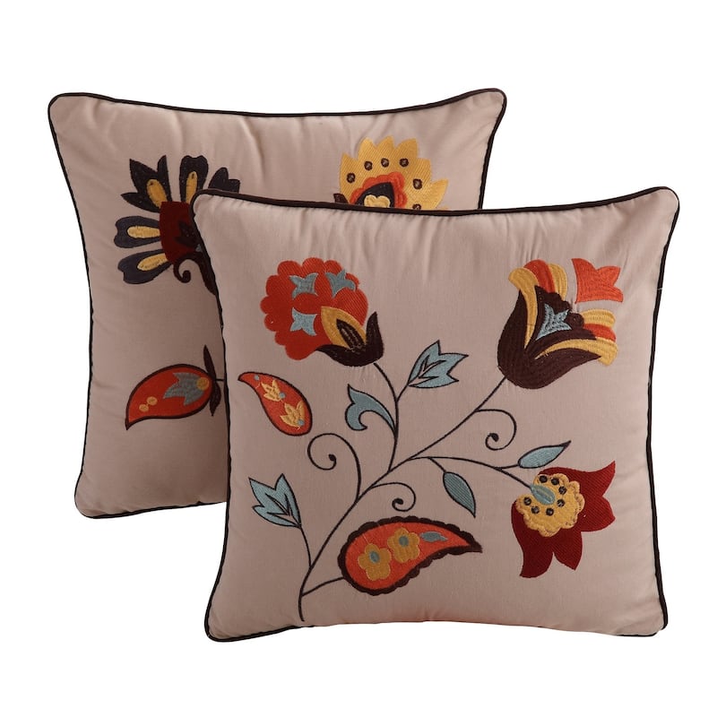 Greenland Home Fashions Andorra-Sedona Pillow Set (Set of 2 Pillows)