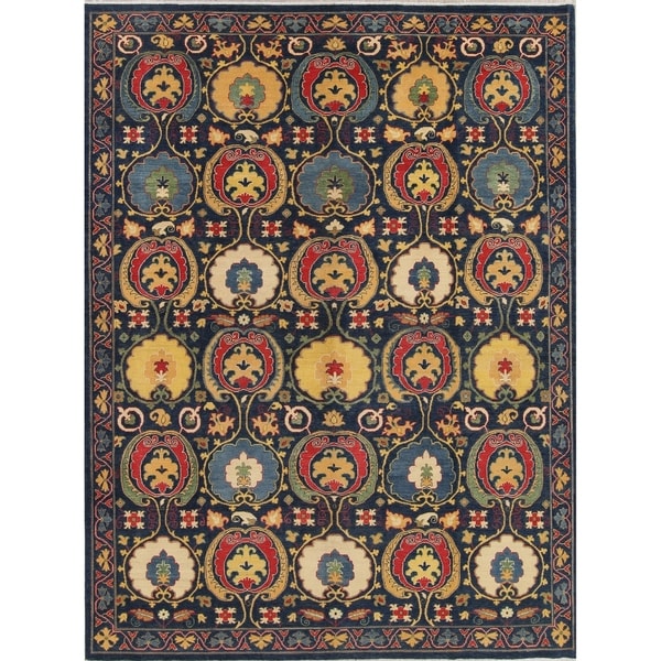 Kazak Traditional Pakistan Oriental Hand-Knotted Area Rug - 11'10" x 8'10"