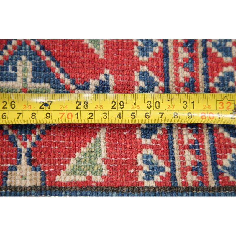 Pakistan Hand Knotted Wool Kazak-Chechen Oriental Runner Rug - 18'8" x 5'3" Runner