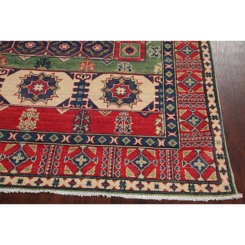 Pakistan Hand Knotted Wool Kazak-Chechen Oriental Runner Rug - 18'8" x 5'3" Runner