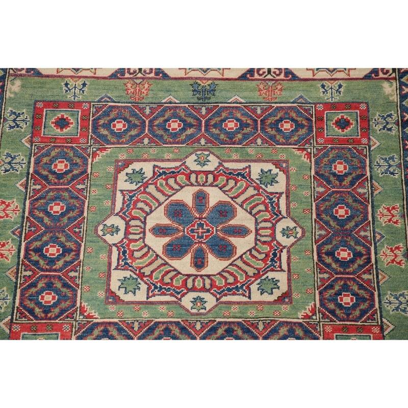 Pakistan Hand Knotted Wool Kazak-Chechen Oriental Runner Rug - 18'8" x 5'3" Runner