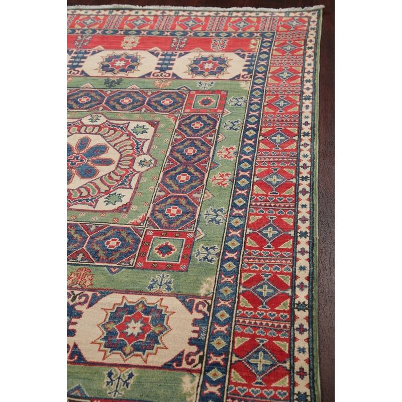 Pakistan Hand Knotted Wool Kazak-Chechen Oriental Runner Rug - 18'8" x 5'3" Runner