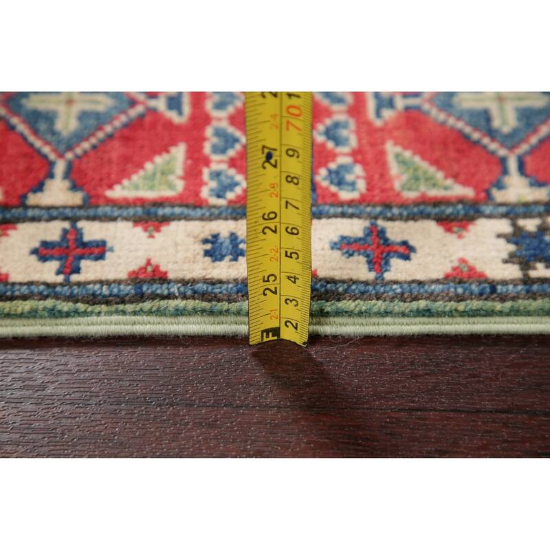 Pakistan Hand Knotted Wool Kazak-Chechen Oriental Runner Rug - 18'8" x 5'3" Runner