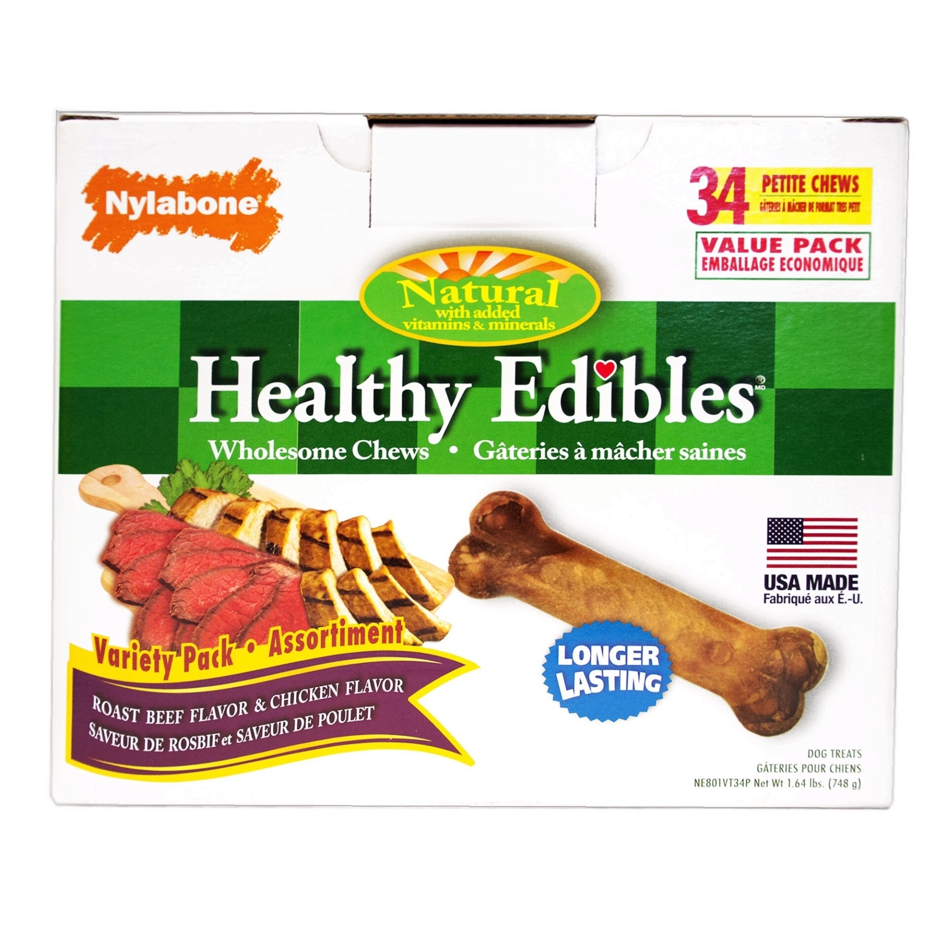 nylabone healthy edibles 34 count