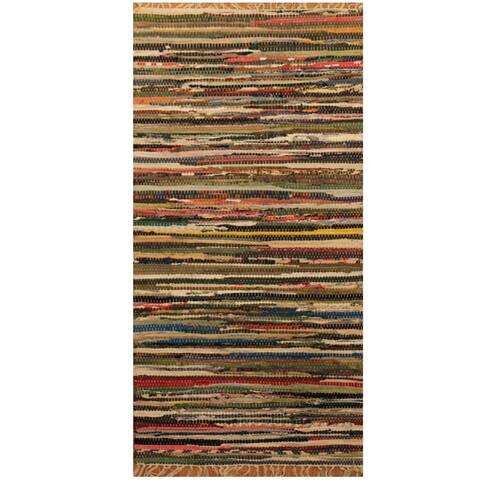 Handmade One-of-a-Kind Wool Kilim (India) - 1'9 x 3'5