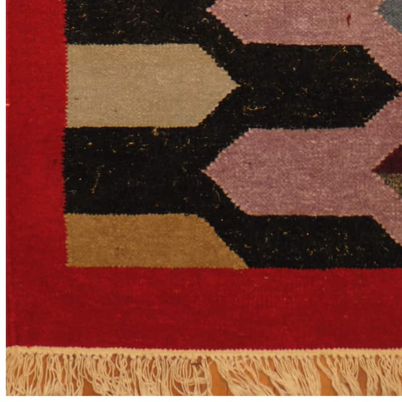 Handmade One-of-a-Kind Chenille Flatweave Rug (India) - 2'5 x 3'10