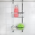 Chrome Plated Steel 2 Tier Over the Door Shower Caddy, Chrome