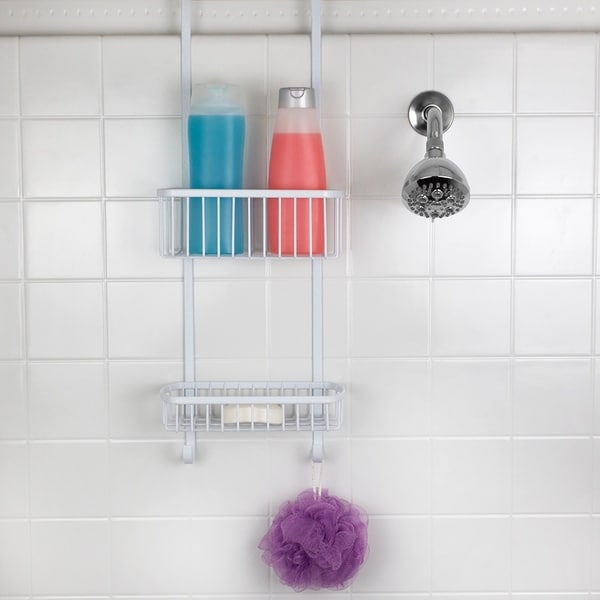 shower door shower caddy