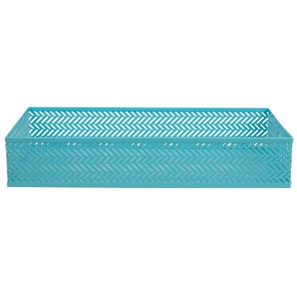 Shop Chevron Decorative Plastic Vanity Tray Turquoise On Sale Overstock 28133099