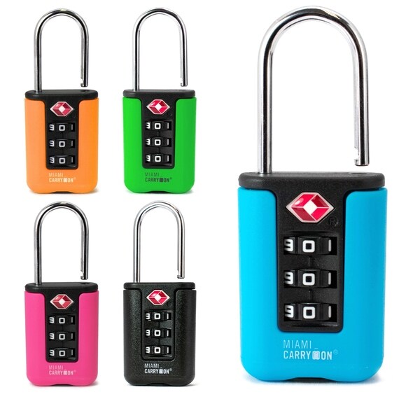 Miami CarryOn Two-Tone TSA Approved Combination Padlock